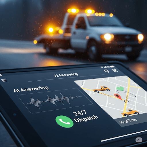 AI Towing Dispatch System Dashboard Interface